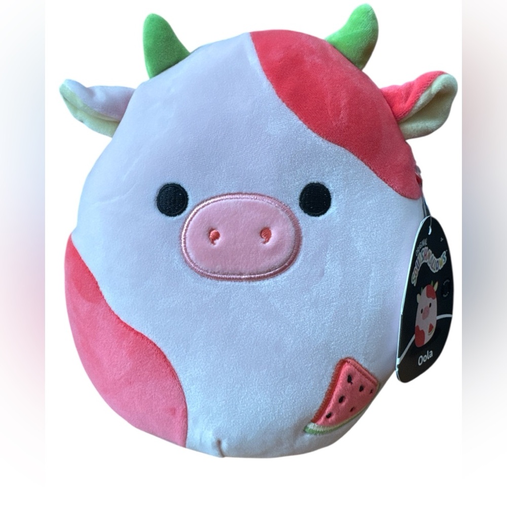 Squishmallows Original 8-Inch Oola Watermelon‎ Cow Official Jazwares
